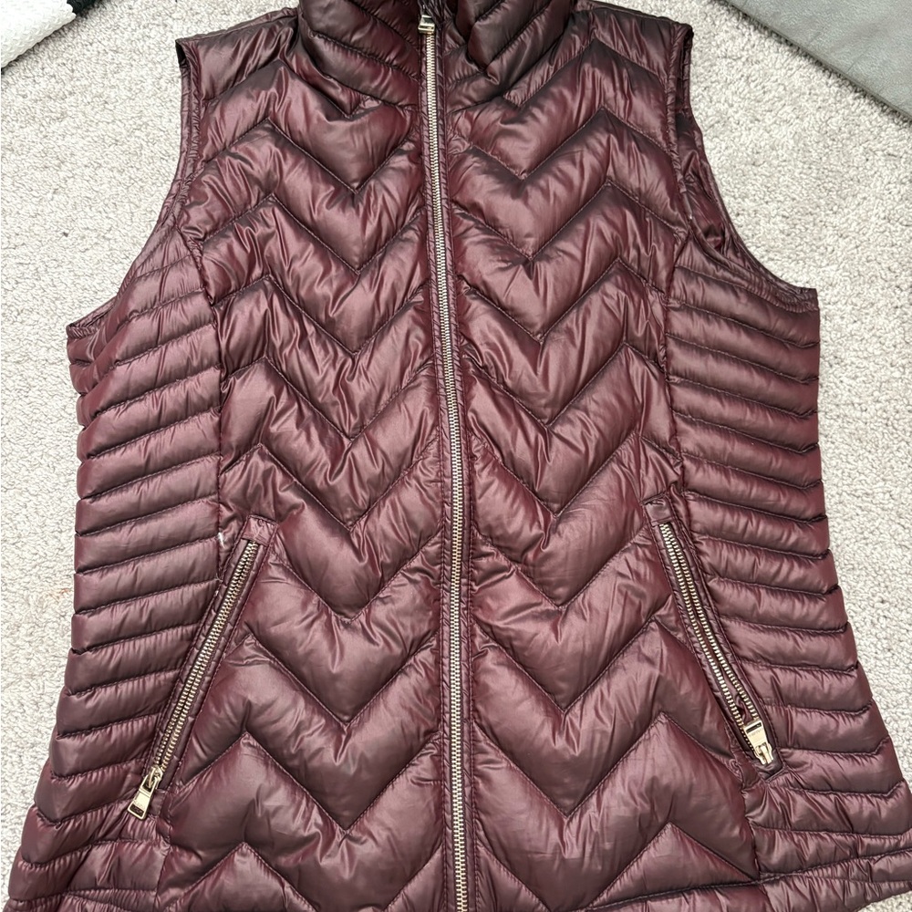 Calvin Klein Burgundy Quilted Vest